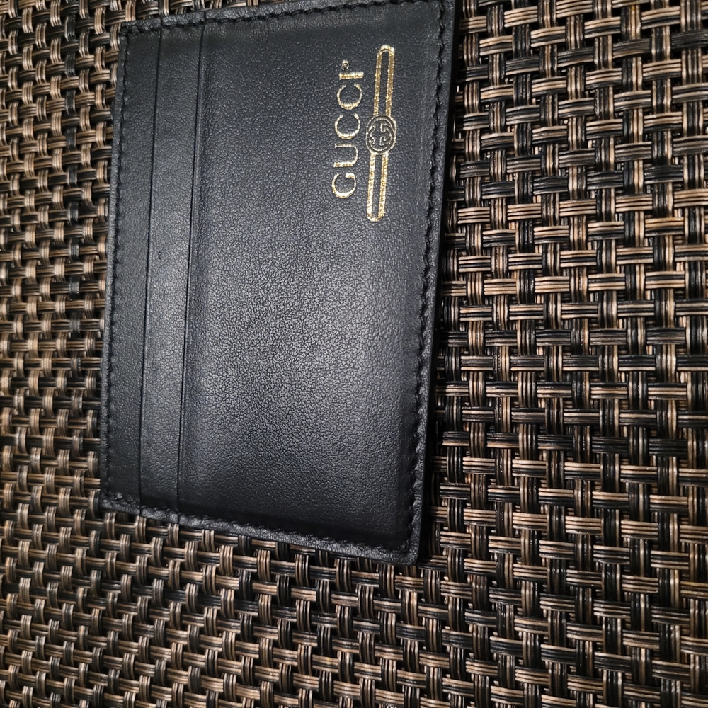 Gucci Black Leather Card Holder